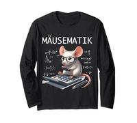 Mouse da calcolo con occhiali sulla calcolatrice durante l'oscillazione Maglia a Manica
