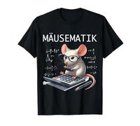 Mouse da calcolo con occhiali sulla calcolatrice durante l'oscillazione Maglietta