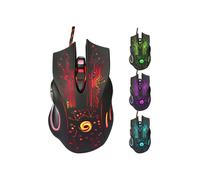 Mouse da gioco - 6D - Professionale - 3200 dpi - Cablato - Ergonomico - LED multicolore