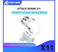 Mouse da gioco ATTACK SHARK X11 con dock di ricarica magnetico, sensore da gioco PAW3311, 22000 DPI