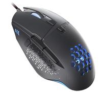 Mouse da gioco C303, mouse da gioco ergonomico con cavo RGB, design a nido d'ape, 6 DPI regolabili fino a 12800, 8 pulsanti personalizzati, impugnatura antiscivolo, mouse cablato per PC/Mac/Laptop
