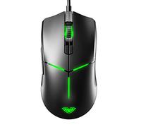 Mouse da gioco cablato Aula F820 RGB Spectrum retroilluminato ergonomico mouse leggero con 7 modalità di retroilluminazione fino a 6400 DPI per PC Gamers Windows (nero)
