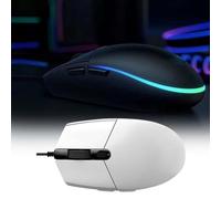 Mouse da gioco cablato di seconda generazione con 8 DPI effetto arcobaleno LIGHTSYNC RGB tasti programmabili mappatura dello schermo di memoria per PC portatile (bianco, taglia unica)