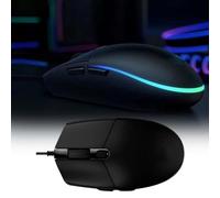Mouse da gioco cablato di seconda generazione con 8 DPI effetto arcobaleno LIGHTSYNC RGB tasti programmabili mappatura dello schermo di memoria per PC portatile (nero, taglia unica)