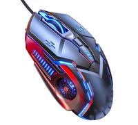 Mouse da gioco cablato ergonomico Gamer Laptop PC Mouse ottico retroilluminato DPI Computer programmabile 6 Regolabile con pulsanti 4 RGB P7Q9