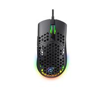 Mouse da gioco cablato RGB Mouse da gioco ultra leggero Custodia a nido d'ape regolabile 7200 DPI 7 pulsanti programmabili