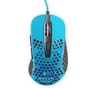 Xtrfy M4 RGB, Mouse da Gioco Con Filo Ultraleggero, Design Ergonomico per Destrimani, Sensore Pixart 3389 all'Avanguardia, Illuminazione RGB regolabile, Miami Blue Edition