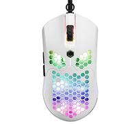 Mouse da gioco leggero con cavo RGB, 65 G con guscio a nido d'ape ultra leggero, cavo ultra leggero, 26 RGB retroilluminato, 12000 DPI programmabile Drive 7 pulsanti mouse ottici