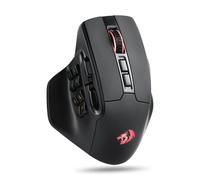 Mouse da gioco MMO wireless Redragon M811 PRO, mouse da gioco RGB con 15 pulsanti programmabili, 10 tasti macro laterali