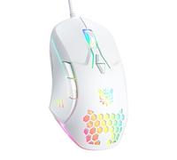 Mouse da gioco per PC cablato: sensore ad alta precisione, retroilluminazione RGB, DPI regolabile, 7 pulsanti programmabili, mouse ergonomico per ufficio e gaming con Windows/Mac/Linux/Chrome OS