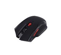 Mouse da Gioco Portatile Ottico Wireless 800/1200 Dpi per PC Portatile, Mouse da Gioco Leggero da 2,4 GHz per la Navigazione in Internet, (BLACK)