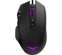 PREYON Falcon Gaming Mouse Cablato con Illuminazione RGB e Cavo Intrecciato - Mouse per Computer con Interruttori Omron 20M - Sensore Ottico 12400 DPI - 9 Pulsanti Programmabili