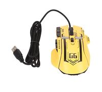 Mouse da Gioco RGB Cablato Funzioni Macro a 10 Pulsanti 12800 DPI Perfetto per Giocatori Professionisti e Giocatori Occasionali Materiale ABS (YELLOW)