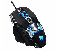 Mouse da gioco V10 Wolf Warrior cablato USB ottico RGB LED PC 6400 DPI