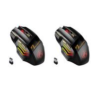 Mouse da gioco wireless 2X per computer 2.4G RGB ricaricabile Bluetooth USB silenzioso ergonomico mouse da gioco