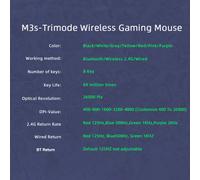 Mouse da gioco wireless Darmoshark M3s Mini 2KHz 26000DPI
