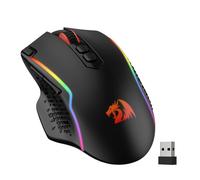 Mouse da gioco Wireless Redragon M810 Pro, Mouse da gioco cablato da 10000 DPI con chiave a fuoco rapido, 8 pulsanti Macro, Mouse nero/bianco Black