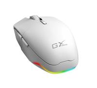 Mouse da gioco wireless ricaricabile, 3200 DPI, Bluetooth/2.4G, LED a 7 colori, 8 modalità di retroilluminazione, 6 pulsanti, DPI regolabile con copilota AI, bianco