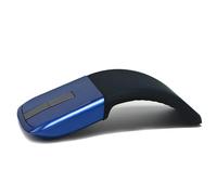 Mouse da viaggio Bluetooth Arc Touch, pieghevole, sottile e portatile, mini mouse ottico pieghevole per computer portatile Microsoft, tablet, nero e blu
