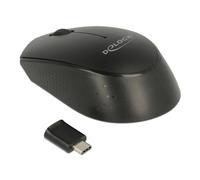 Mouse Delock 12526 Wireless RF 1000 DPI Nero Ambidestro Ricevitore Nano USB Type-A