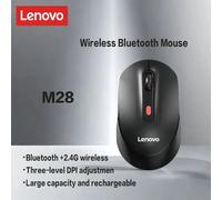Mouse wireless Bluetooth dual-mode Lenovo M28 con ricarica di tipo C dal design ergonomico portatile per uso aziendale e in ufficio