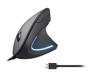 MOUSE EQUIP 245118, Collegamento USB Typ-A, Scrolling a Rotella, Risoluzione max 3200 dpi, forma ergonomica, Nero