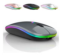 Mouse ergonomico ricaricabile, a risparmio energetico con funzione di spegnimento automatico, clic silenzioso per un comfort che dura tutto il giorno