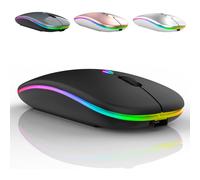 Mouse ergonomico ricaricabile, a risparmio energetico con funzione di spegnimento automatico, clic silenzioso per un comfort che dura tutto il giorno