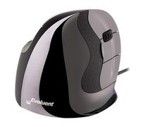 Mouse Evoluent VMDS Cablato Laser 2600 DPI Nero Argento Ergonomico Verticale