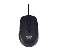 MOUSE EWENT EW3159, Collegamento USB Typ-A, Scrolling a Rotella, Risoluzione max 1000 dpi, forma ergonomica, Nero