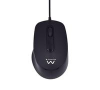 Mouse Ewent EW3159 USB 1000DPI Ambidestro Nero Click Silenzioso