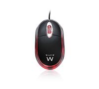 MOUSE EWENT EW3174, Collegamento USB Typ-A, Scrolling a Rotella, Risoluzione max 1000 dpi, Nero, Trasparente