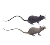 Mouse finto 2 pcs 8x2 pollici ratto falso topo realistico con ratto in plastica in PVC multiuso a coda lunga per cose da scherzo, giocattoli per gatti, decorazioni di Halloween, giocattoli GAG pratic