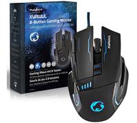 MOUSE GAMING CABLATO DA GIOCO 8 PULSANTI LUCI LED SENSORE OTTICO 4000DPI NEDIS
