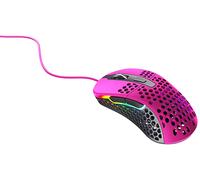 Xtrfy M4 RGB, Mouse da Gaming Cablato Ultra-Leggero, Design Ergonomico per Destrimani, Sensore Pixart 3389, Illuminazione RGB Regolabile, Edizione Rosa
