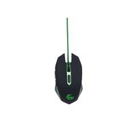 MOUSE GAMING GEMBIRD Mouse gaming, Collegamento USB, Ingresso: Otticamente a diodi laser, Scrolling 2 direzioni, Risoluzione max 2400 dpi, forma ergonomica, VERDE