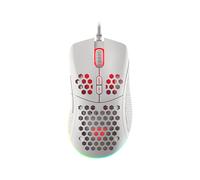 MOUSE GAMING GENESIS Krypton 555, Collegamento USB Typ-A, Scrolling a Rotella, Risoluzione max 8000 dpi, forma ergonomica, Bianco