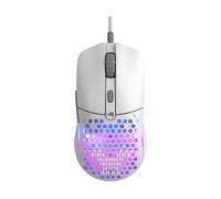 MOUSE GAMING GLORIOUS GLOOEWWHT, Collegamento Cablato, Ingresso: Otticamente a mezzo LED, Scrolling a Rotella, Risoluzione max 12000 dpi, forma ergonomica, Bianco