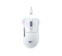 Mouse Havit 6950676229837 Wireless/Wired 10000 DPI Bianco 7 Pulsanti RGB