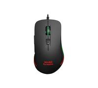 MOUSE GAMING MARS GAMING MM118, Collegamento USB Typ-A, Ingresso: Otticamente a mezzo LED, Scrolling a Rotella, Risoluzione max 9800 dpi, forma ergonomica, Nero