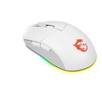 MOUSE GAMING MSI CLUTCH GM11 WHITE, Collegamento USB Typ-A, Ingresso: Otticamente a mezzo LED, Scrolling a Rotella, Risoluzione max 5000 dpi, Bianco