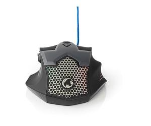 MOUSE GAMING NEDIS GMWD200BK, Collegamento 1 mouse da gioco con cavo / 1 manuale d'uso, Ingresso: Otticamente a mezzo LED, Scrolling a Rotella, Risoluzione max 2400 dpi, forma ergonomica, Nero