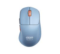 MOUSE GAMING WIRELESS CHERRY XTRFY CX-M64W-BLUE, Collegamento RF Wireless, Scrolling a Rotella, Risoluzione max 26000 dpi, forma ergonomica, Blu, Marrone, Turchese