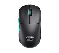 MOUSE GAMING WIRELESS CHERRY XTRFY CX-M68W-BLACK, Collegamento RF Wireless, Scrolling a Rotella, Risoluzione max 26000 dpi, forma ergonomica, Nero, Turchese
