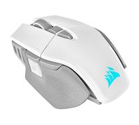MOUSE GAMING WIRELESS CORSAIR CH-9319511-EU2, Collegamento RF Wireless, Ingresso: Otticamente a mezzo LED, Scrolling a Rotella, Risoluzione max 26000 dpi, Argento, Bianco