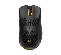 MOUSE GAMING WIRELESS DELTACO GAM-120, Collegamento RF Wireless + Bluetooth + USB Type-A, Ingresso: Otticamente a mezzo LED, Scrolling a Rotella, Risoluzione max 6400 dpi, forma ergonomica, Nero