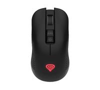 MOUSE GAMING WIRELESS GENESIS Zircon 330, Collegamento RF Wireless, Scrolling a Rotella, Risoluzione max 3600 dpi, forma ergonomica, Nero, Rosso