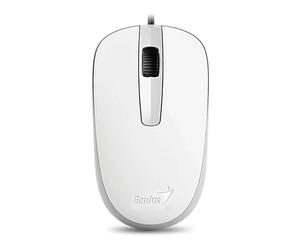 MOUSE GENIUS DX-120, Collegamento USB Typ-A, Ingresso: Otticamente a mezzo LED, Scrolling a Rotella, Risoluzione max 1000 dpi, Bianco