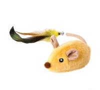 Mouse giocattolo ricaricabile con luce LED per gatti con percorsi di movimento spontanei, trigger di tracciamento visivo e audio realistico per il coinvolgimento (giallo)