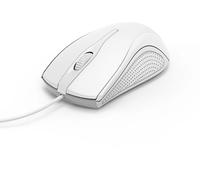 Hama Mouse ottico 00182603 – 3 pulsanti, 1000 DPI, con cavo, ambidestro – Bianco